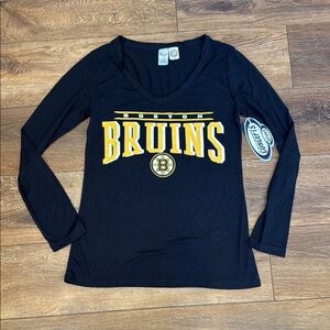 Boston Bruins Women's Black Long Sleeve Top. NWT. MEDIUM.